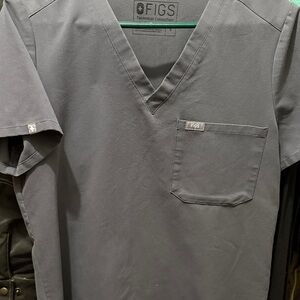 Figs Charcoal womens V-Neck Shirt